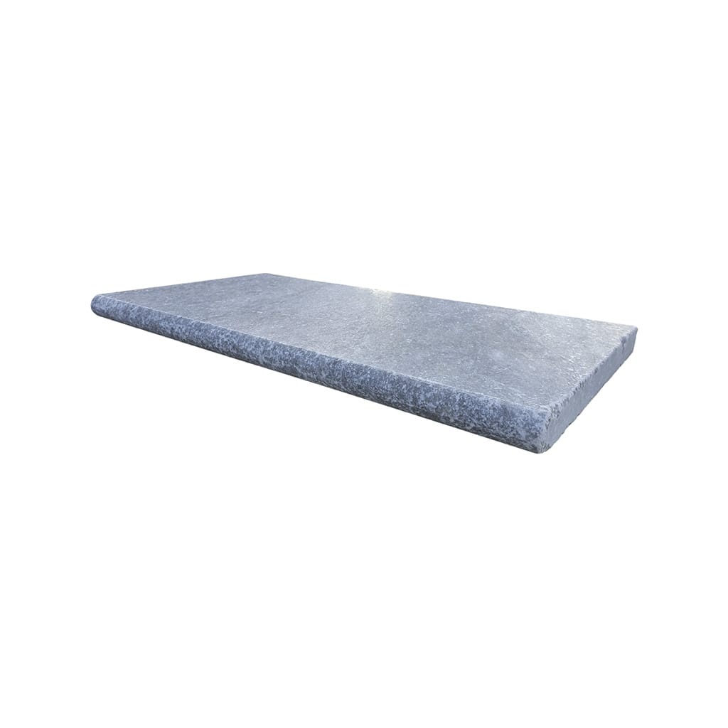 [SKZR306030BT] Sky Blue marmer randsteen 30 x 60 x 3 cm zwembad randsteen model b getrommeld