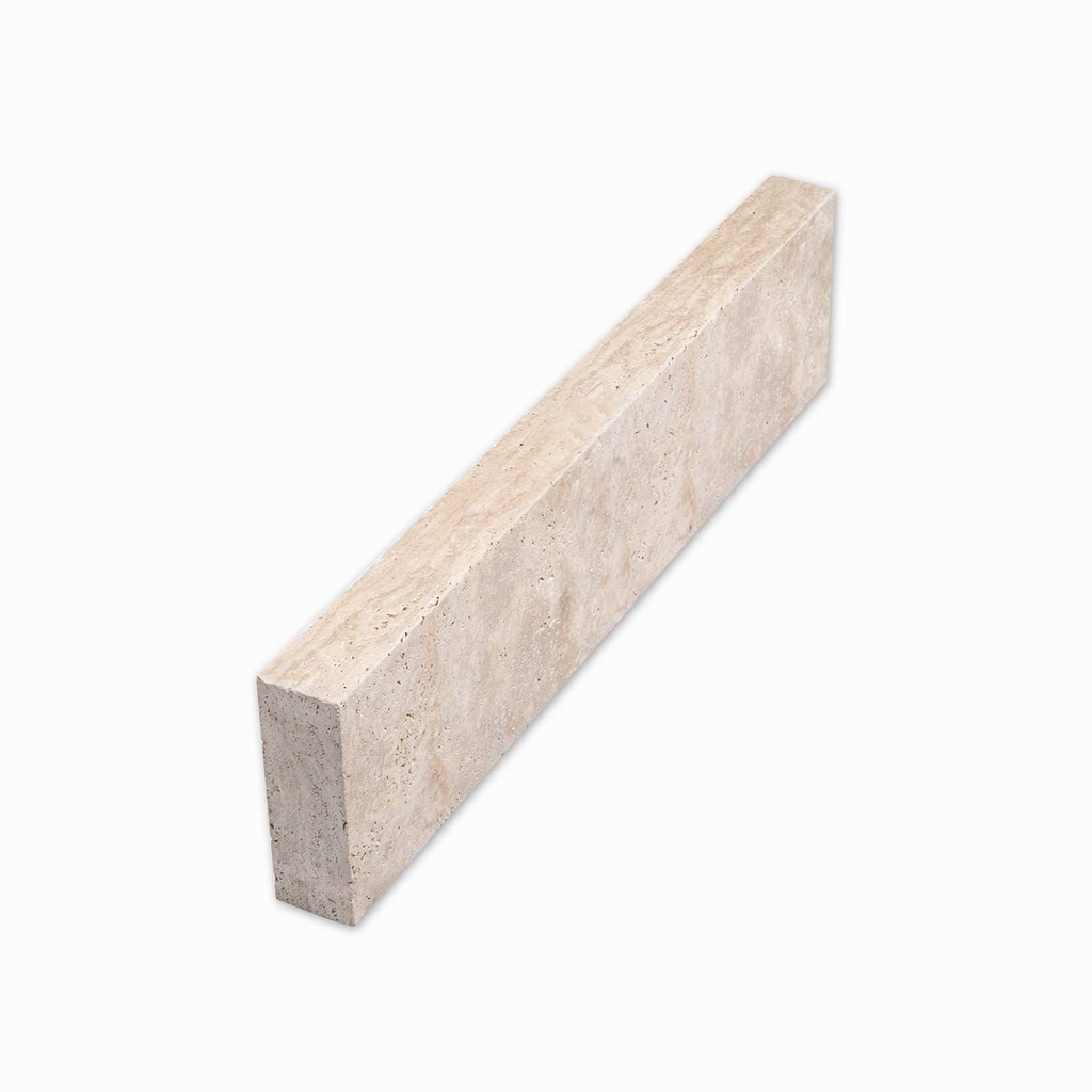[CZO2010060AT] Classic travertin randsteen 20 x 100 x 6 cm opsluitband model a getrommeld