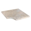 Classic travertin randsteen 45.7 x 45.7 x 3 cm zwembad hoek model a getrommeld