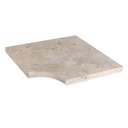 Classic Light travertin randsteen 45.7 x 45.7 x 3 cm zwembad hoek model a getrommeld