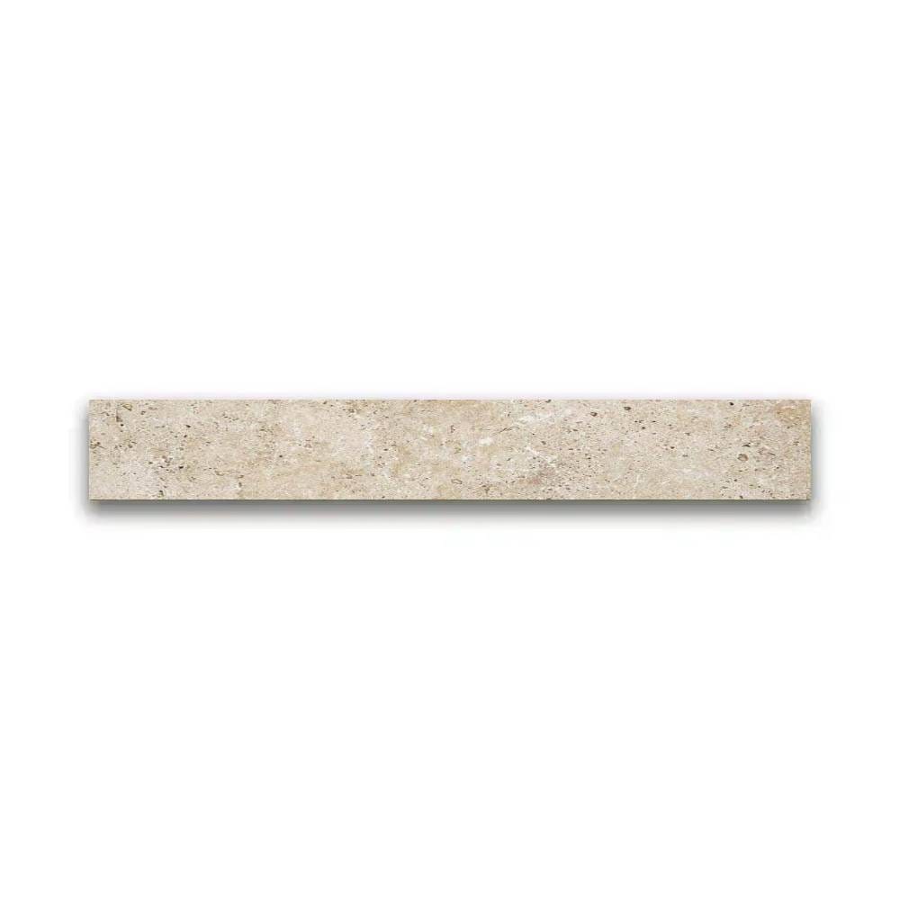 [CP840615AT] Classic travertin vloertegel 8 x 40.6 x 1.2 cm plint model a getrommeld
