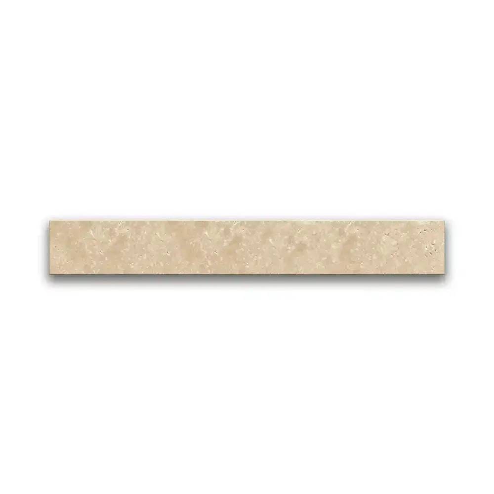 [CLP840615AT] Classic Light travertin vloertegel 8 x 40.6 x 1.2 cm plint model a getrommeld