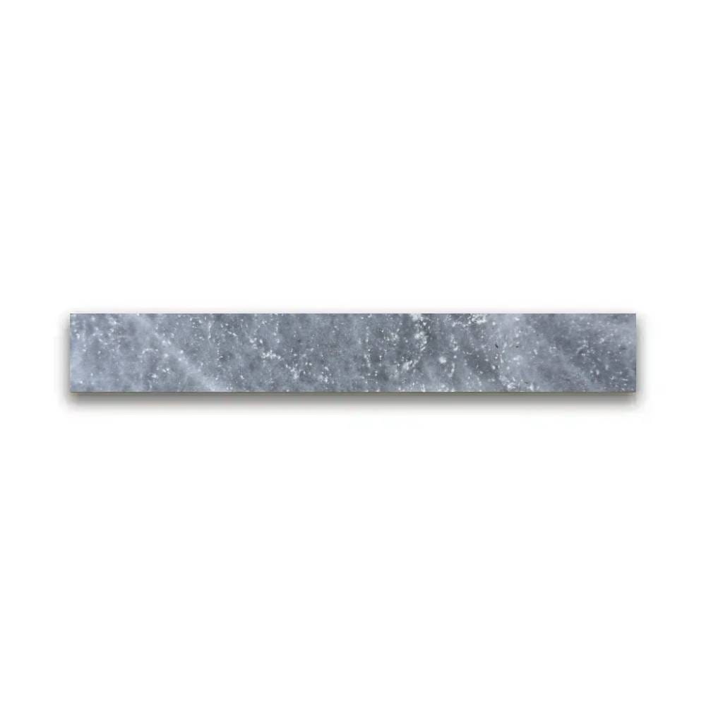 [SKP84015BT] Sky Blue marmer vloertegel 8 x 40 x 1.2 cm plint model b getrommeld