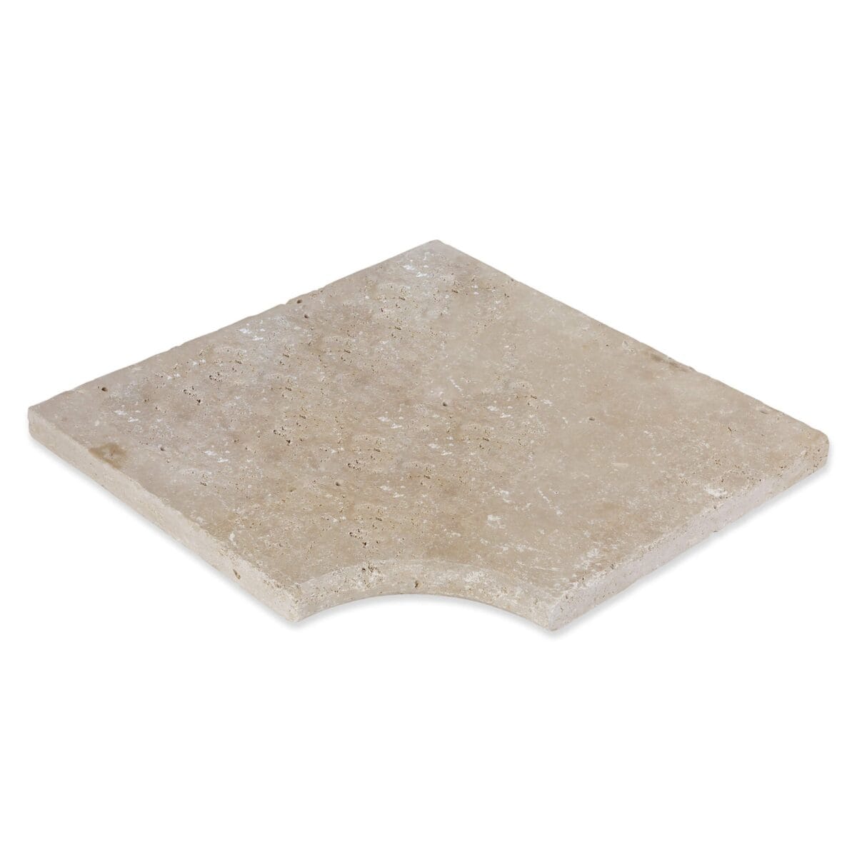 Classic light travertin randsteen 45. 7 x 45. 7 x 3 cm zwembad hoek model a getrommeld