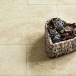 Light travertin vloertegel 40.6 x 61 x 1.2 cm  gezoet en gestopt