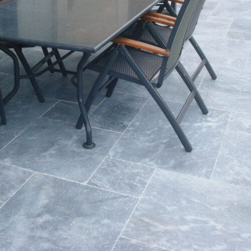 Sky Blue marmer vloertegel  kleine roman set 1.2 cm model b getrommeld